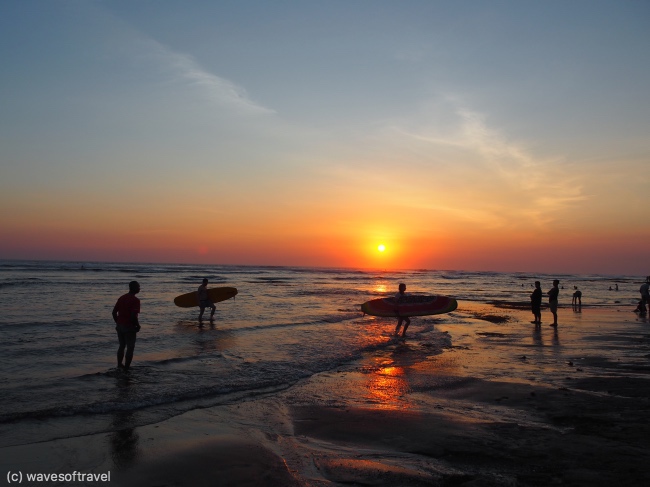 Bali is known for its beaches and sunsets.