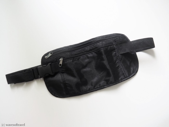 My handy money belt that I got from Daiso Japan Store for $1 - and it works very well!