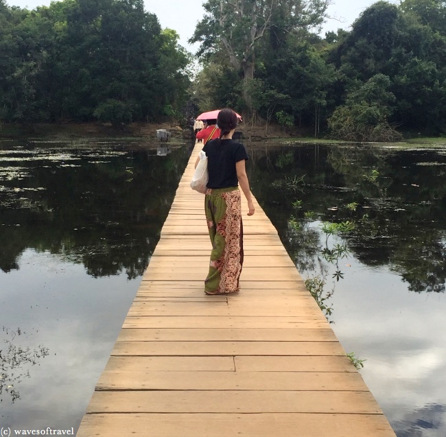 Exploring Neak Pean Temple on my solo trip in Siem Reap, Cambodia.